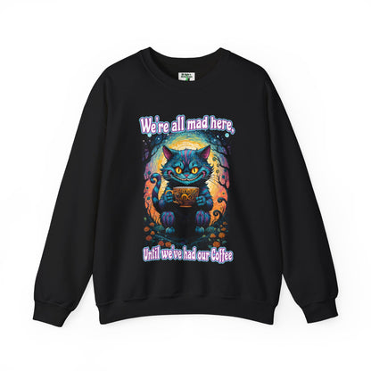 Get this enchanting Cheshire Cat Unisex Cotton Sweatshirt.