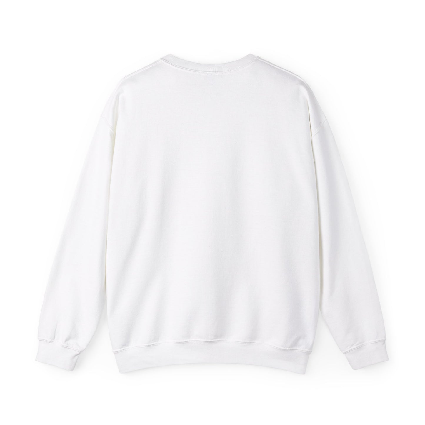 Gildan unisex heavy cotton sweatshirt view of reverse side.