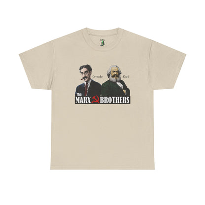 Marx Brothers Groucho and Karl Marx Unisex T-shirt, Comedy Trio Tee, Funny Parody Shirt, Political Satire Top, Hilarious Graphic Tee