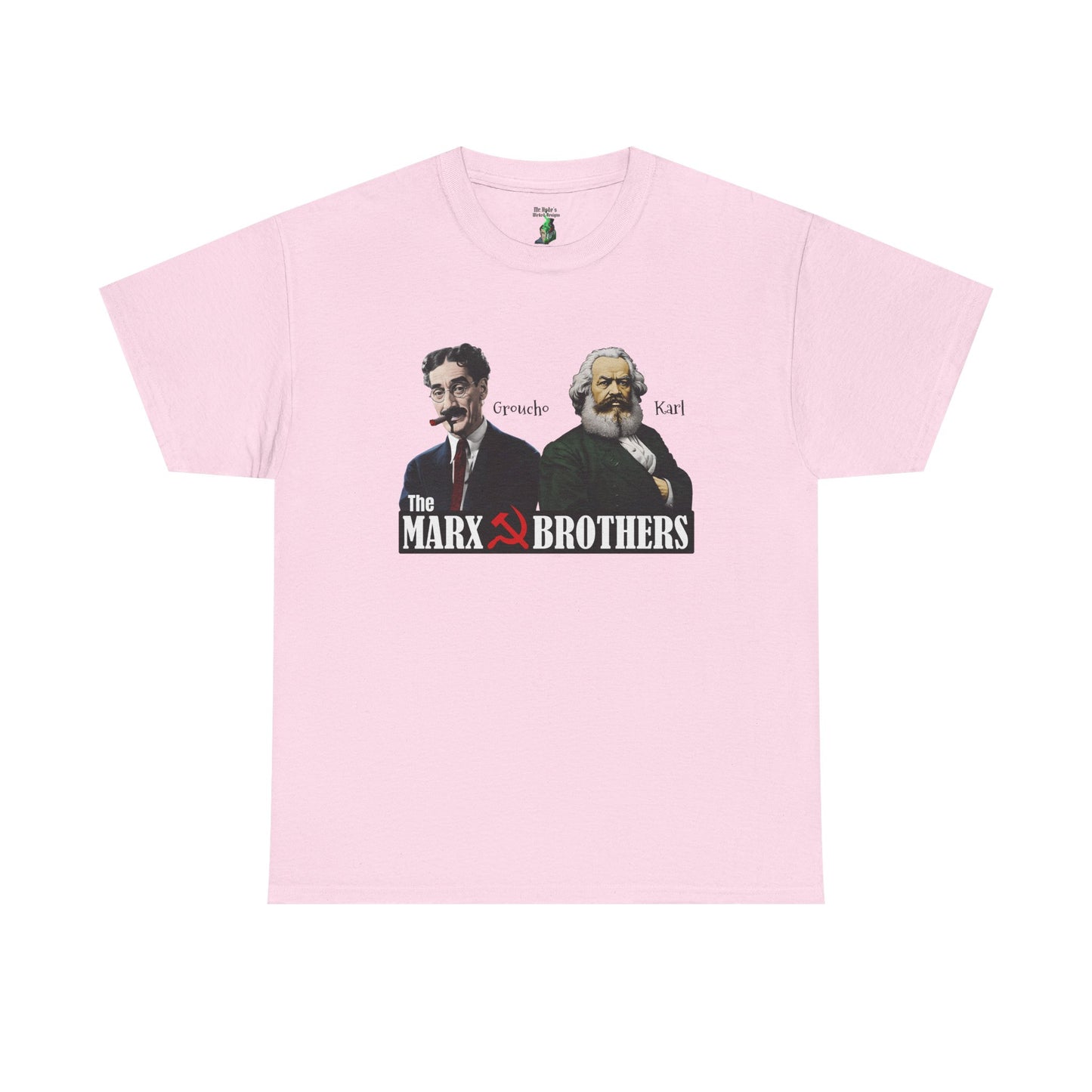 Marx Brothers Groucho and Karl Marx Unisex T-shirt, Comedy Trio Tee, Funny Parody Shirt, Political Satire Top, Hilarious Graphic Tee