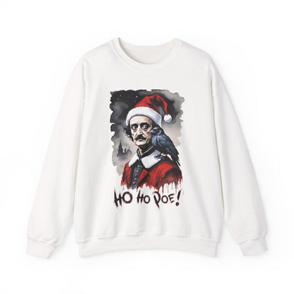 Poe Santa Sweatshirt — "Ho Ho Poe!" Edgar Allan Poe Christmas Crewneck