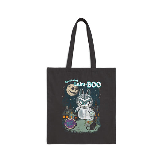 Halloween-Themed Cotton Canvas Tote Bag, Spooky Bag, Trick or Treat Tote, Eco-Friendly Shopper, Unique Gift for Fall