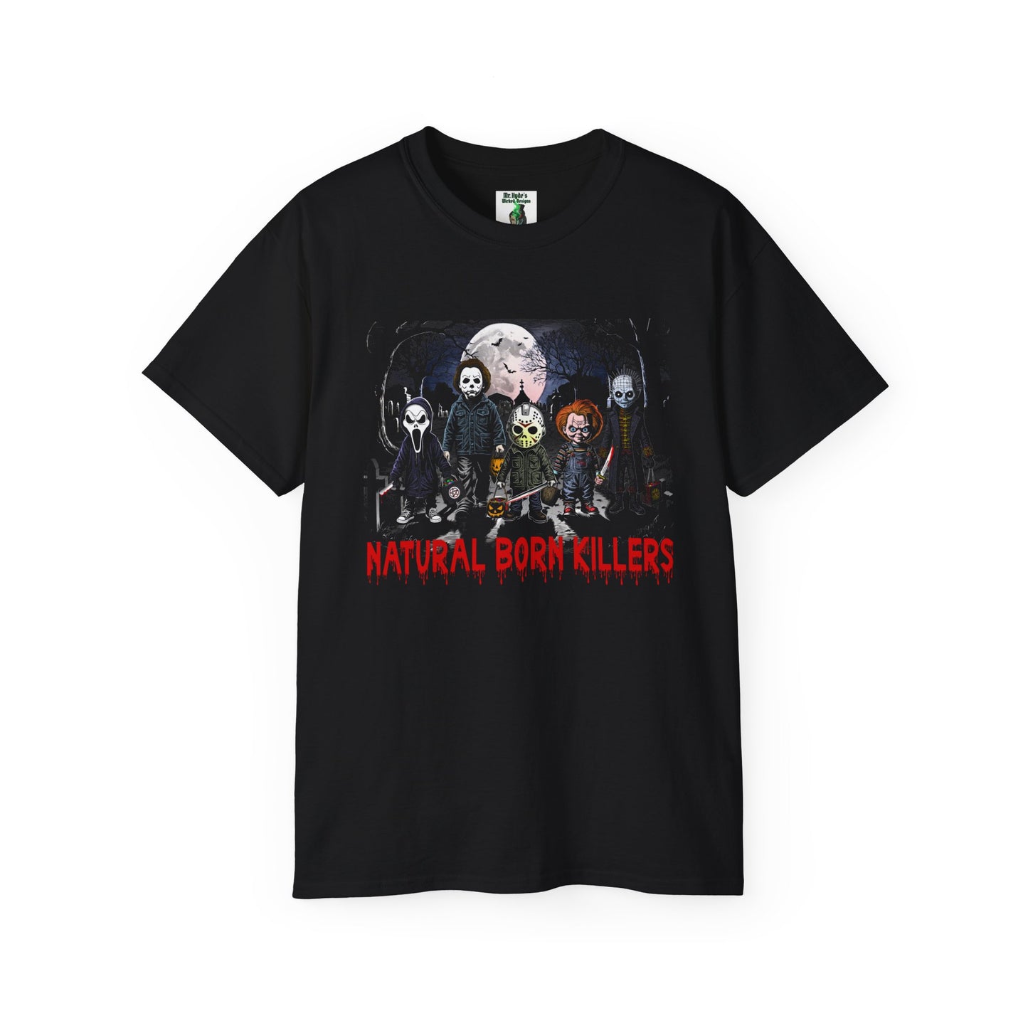 Natural Born Killers t-shirt, Movie Murders T-shirt, Ghostface Tee, Jason Voorhees T-shirt, Michael Myers Tee. Chucky Tee, Pinhead T-shirt, Halloween T-shirt, Unisex Ultra Cotton Tee