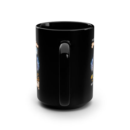Spooky Pumpkin Spice Mug: 15oz Black Coffee Cup for Halloween, Fall Decor, Witchy Gifts, Autumn Vibes, Dark Humor