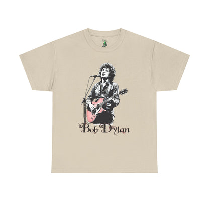 Bob Dylan Unisex Heavy Cotton Tee, Vintage Band Shirt, Music Lover Gift, Concert Apparel, Retro Graphic Tee