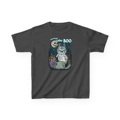 Labu Boo Kids Tee, Halloween Ghostly Labu-Boo Cartoon Shirt for Boys and Girls, Spooky and Charming Halloween Costume, Vintage Style Tee,