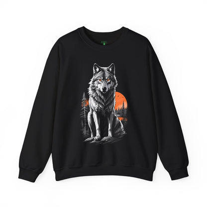 Wolf Moon Unisex Sweatshirt - North American Gray Wolf Design - Endangered Species Awareness Hoodie, Nature Lover Gift, Wildlife