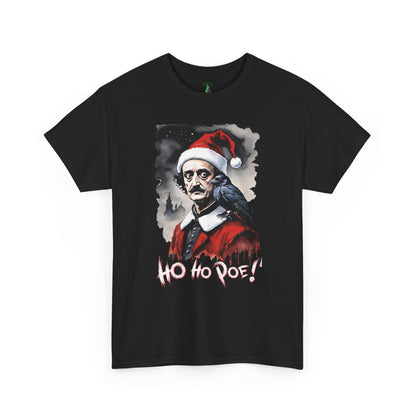 Edgar Allen Poe Santa T‑Shirt — "Ho Ho Poe!" Gothic Christmas Tee