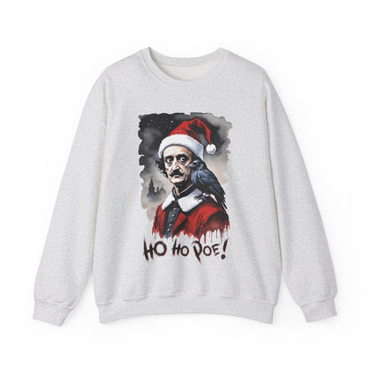 Poe Santa Sweatshirt — "Ho Ho Poe!" Edgar Allan Poe Christmas Crewneck