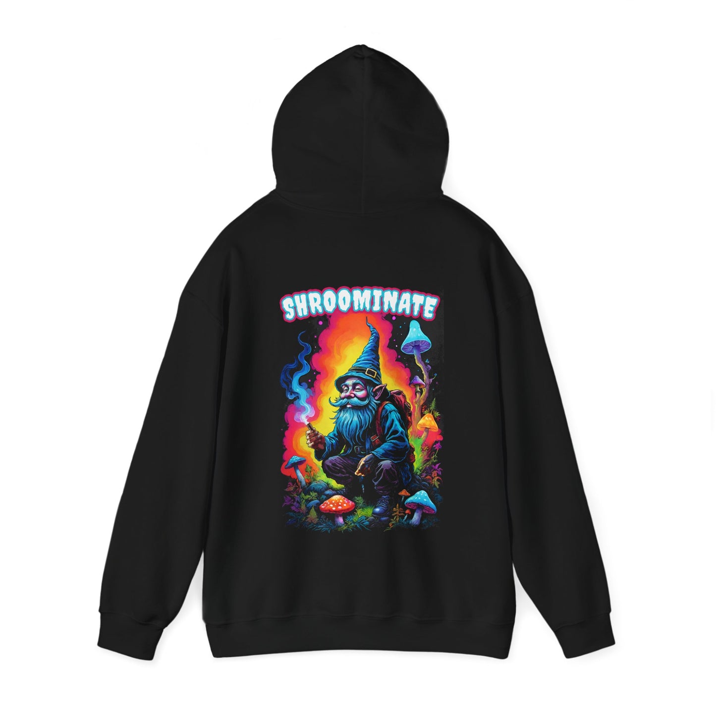 Gnome Magic Mushroom Hoodie Sweatshirt, Psychedelic Trippy Fantasy Sweatshirt, Festival Concert Statement Piece, Unique Colorful Unisex