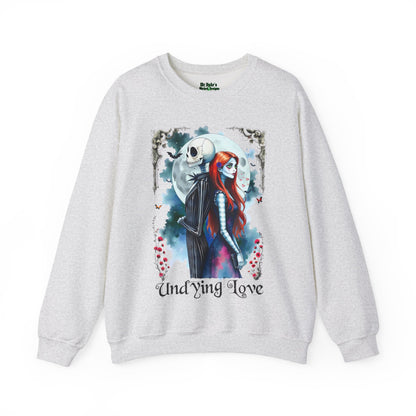 Unisex Undying Love Crewneck Sweatshirt, Romantic Gift, Halloween Apparel, Cozy Casual Wear, Everyday Style, Unique Couple Sweatshirt