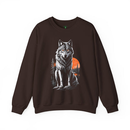Wolf Moon Unisex Sweatshirt - North American Gray Wolf Design - Endangered Species Awareness Hoodie, Nature Lover Gift, Wildlife