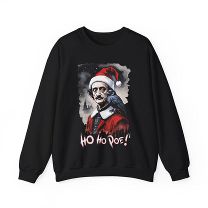 Poe Santa Sweatshirt — "Ho Ho Poe!" Edgar Allan Poe Christmas Crewneck
