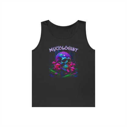 Mycologist Unisex Heavy Cotton Tank Top | Nature Lover Gift, Botanical Style, Eco-Friendly Apparel, Summer Wear, Unique Design