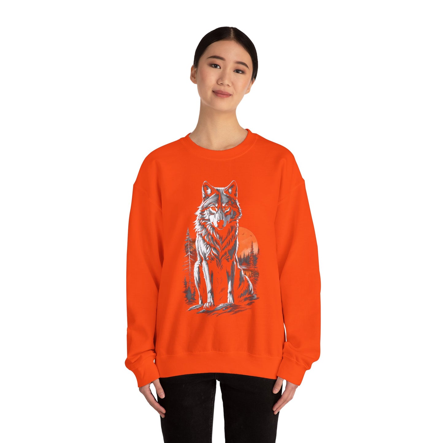 Wolf Moon Unisex Sweatshirt - North American Gray Wolf Design - Endangered Species Awareness Hoodie, Nature Lover Gift, Wildlife