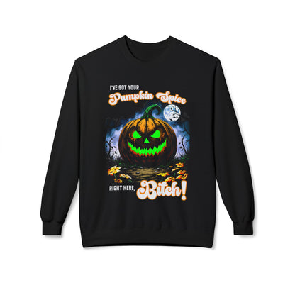 Halloween Jack-o'-Lantern Sweatshirt, Autumn Fun Crewneck Jumper, Pumpkin Spice Fall Top, Festive Halloween Clothing, Funny Halloween