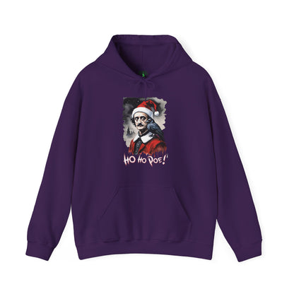 Edgar Allen Poe Santa Hoodie – 'Ho Ho Poe!' Gothic Christmas Sweatshirt