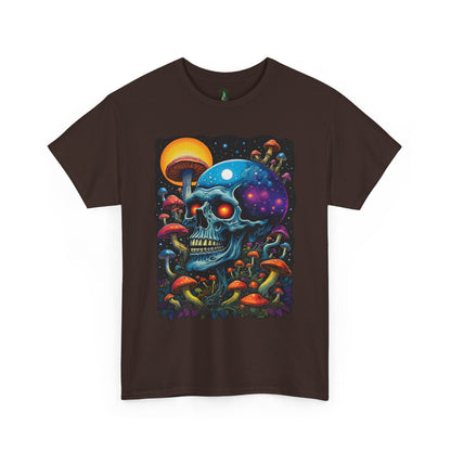 Magic Mushroom Skull Tee, Trippy Shirt, Psychedelic Tshirt, Artistic Clothing, Festival Apparel