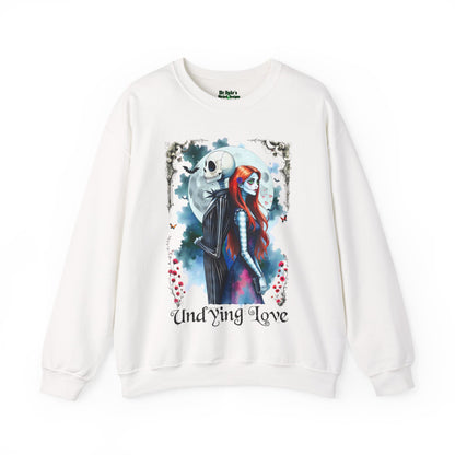 Unisex Undying Love Crewneck Sweatshirt, Romantic Gift, Halloween Apparel, Cozy Casual Wear, Everyday Style, Unique Couple Sweatshirt
