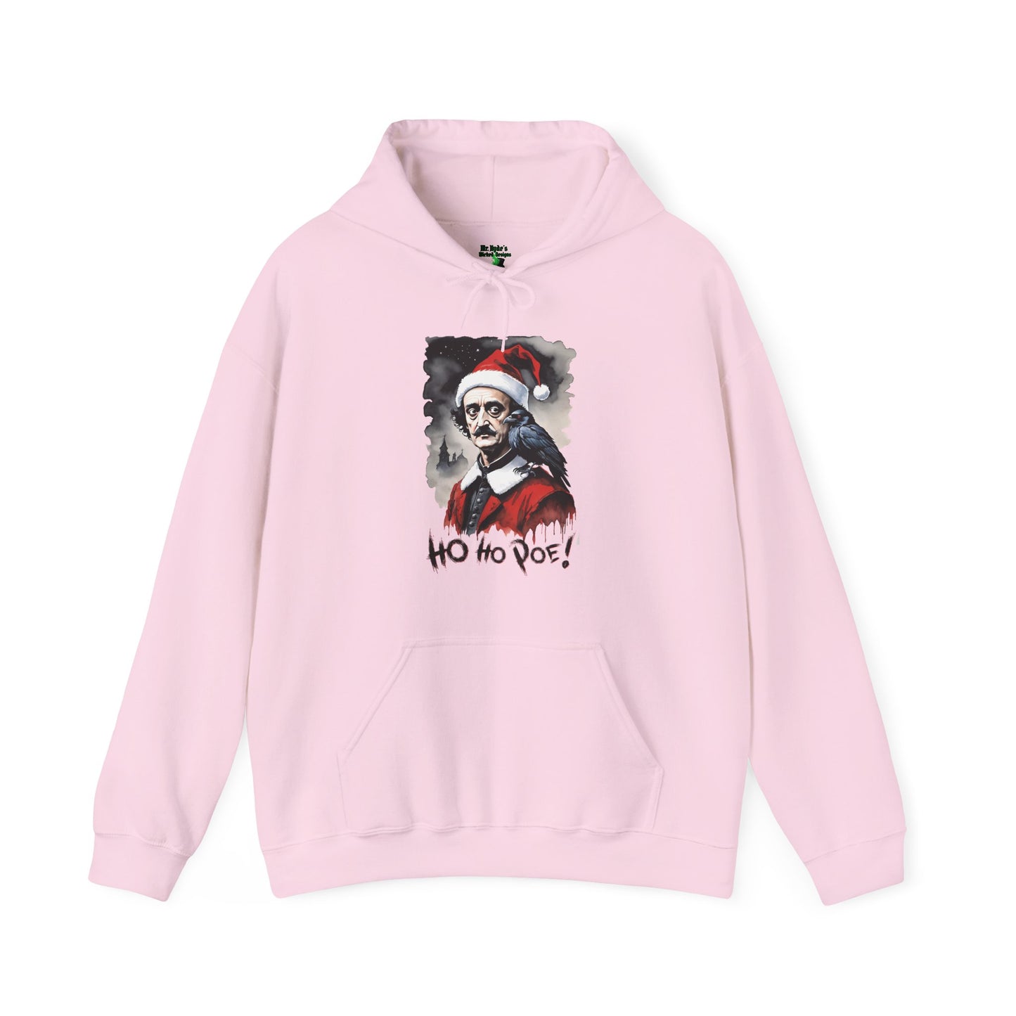 Edgar Allen Poe Santa Hoodie – 'Ho Ho Poe!' Gothic Christmas Sweatshirt