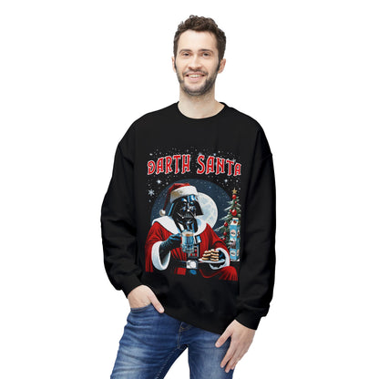 Darth Santa Sweatshirt, Star Wars Christmas Fleece Jumper, Blue Milk Santa Sweatshirt, Christmas Gift for SW Fans, Dank Farrik Crewneck,