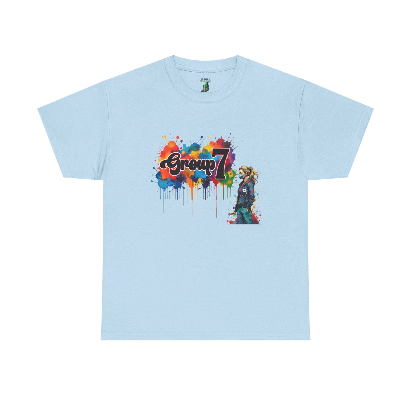 Colorful Group 7 Unisex Tee - Group 7 support t-shirt, TikTok Group 7 merch