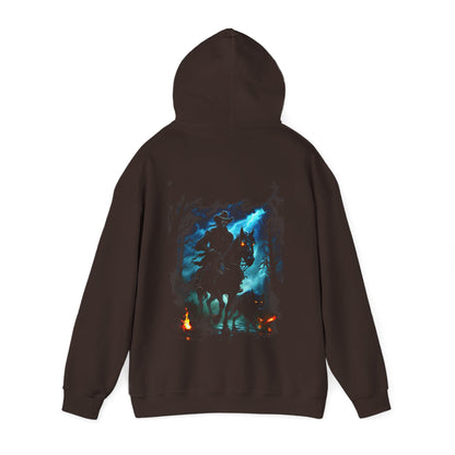 Headless Horseman Illustration Hoodie | Spooky Halloween Horseman Night