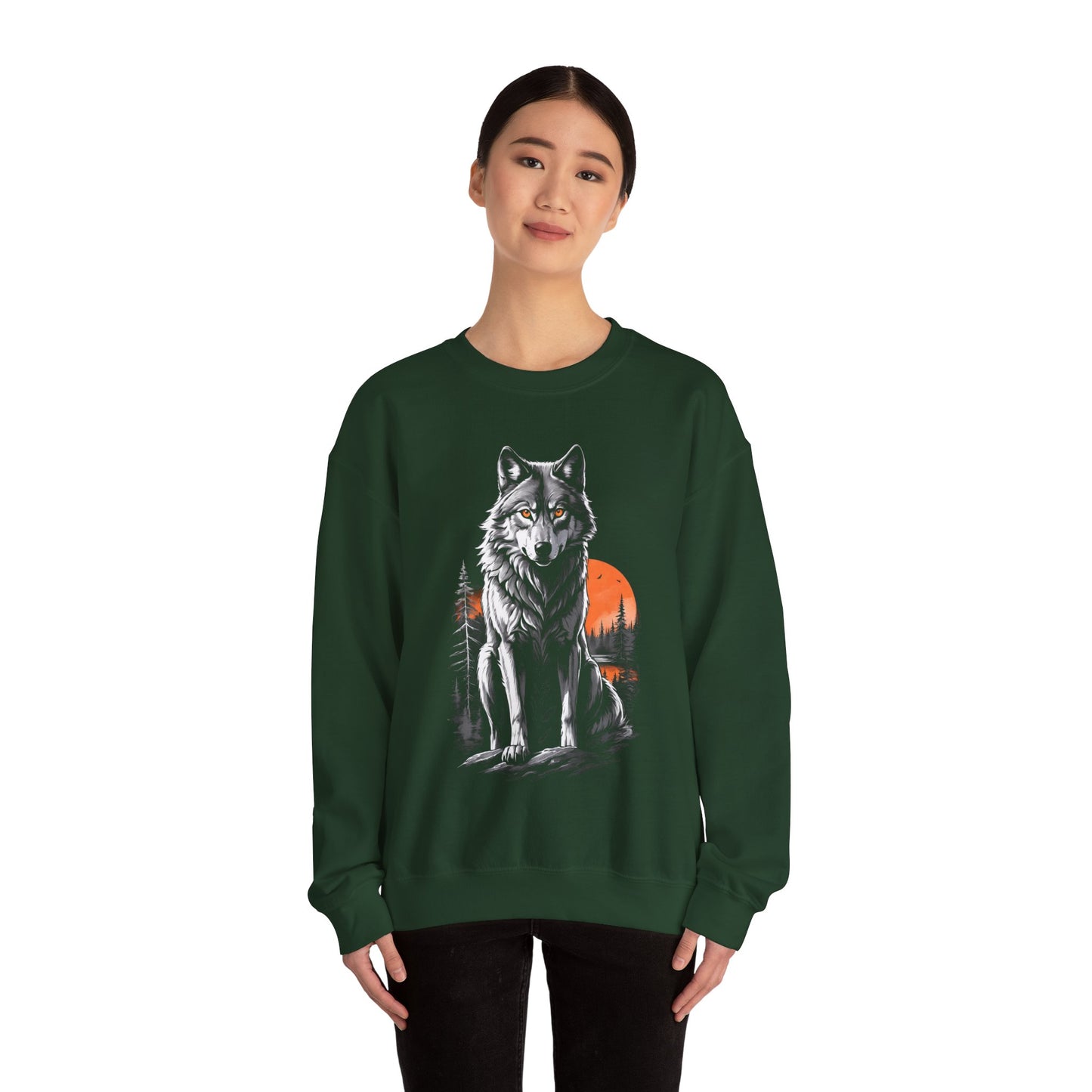 Wolf Moon Unisex Sweatshirt - North American Gray Wolf Design - Endangered Species Awareness Hoodie, Nature Lover Gift, Wildlife