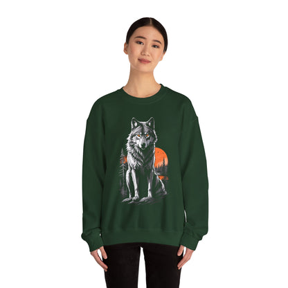 Wolf Moon Unisex Sweatshirt - North American Gray Wolf Design - Endangered Species Awareness Hoodie, Nature Lover Gift, Wildlife