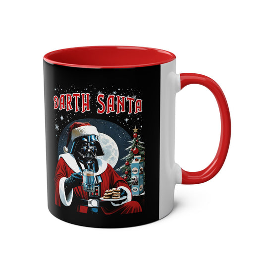 Darth Santa Christmas Ceramic Mug, Blue Milk Star Wars Parody Gift, Festive Christmas Cup, SW Fans, Dank Farrik Mug