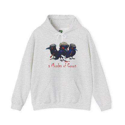 Murder of Crows Unisex Hoodie, Halloween Goth Sweatshirt, Cool Edgy Hooded Jumper, Unique Quirky Jacket, Dark Humor Apparel