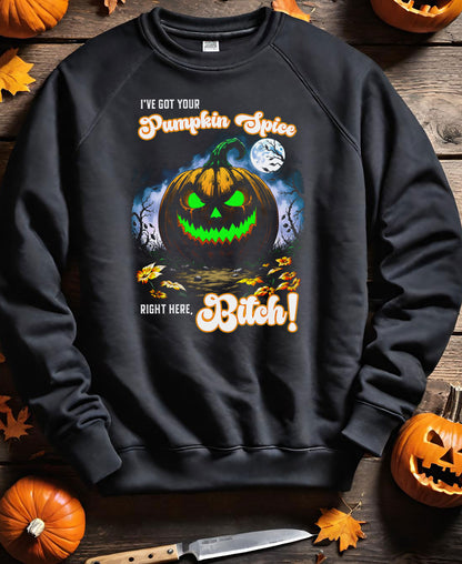 Halloween Jack-o'-Lantern Sweatshirt, Autumn Fun Crewneck Jumper, Pumpkin Spice Fall Top, Festive Halloween Clothing, Funny Halloween