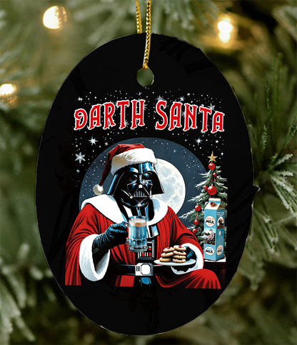 Ceramic Ornament, Star Wars Christmas Decor, Darth Santa Blue Milk Gift for SW Fans, Dank Farrik Ornament, Holiday Decorations, Funny