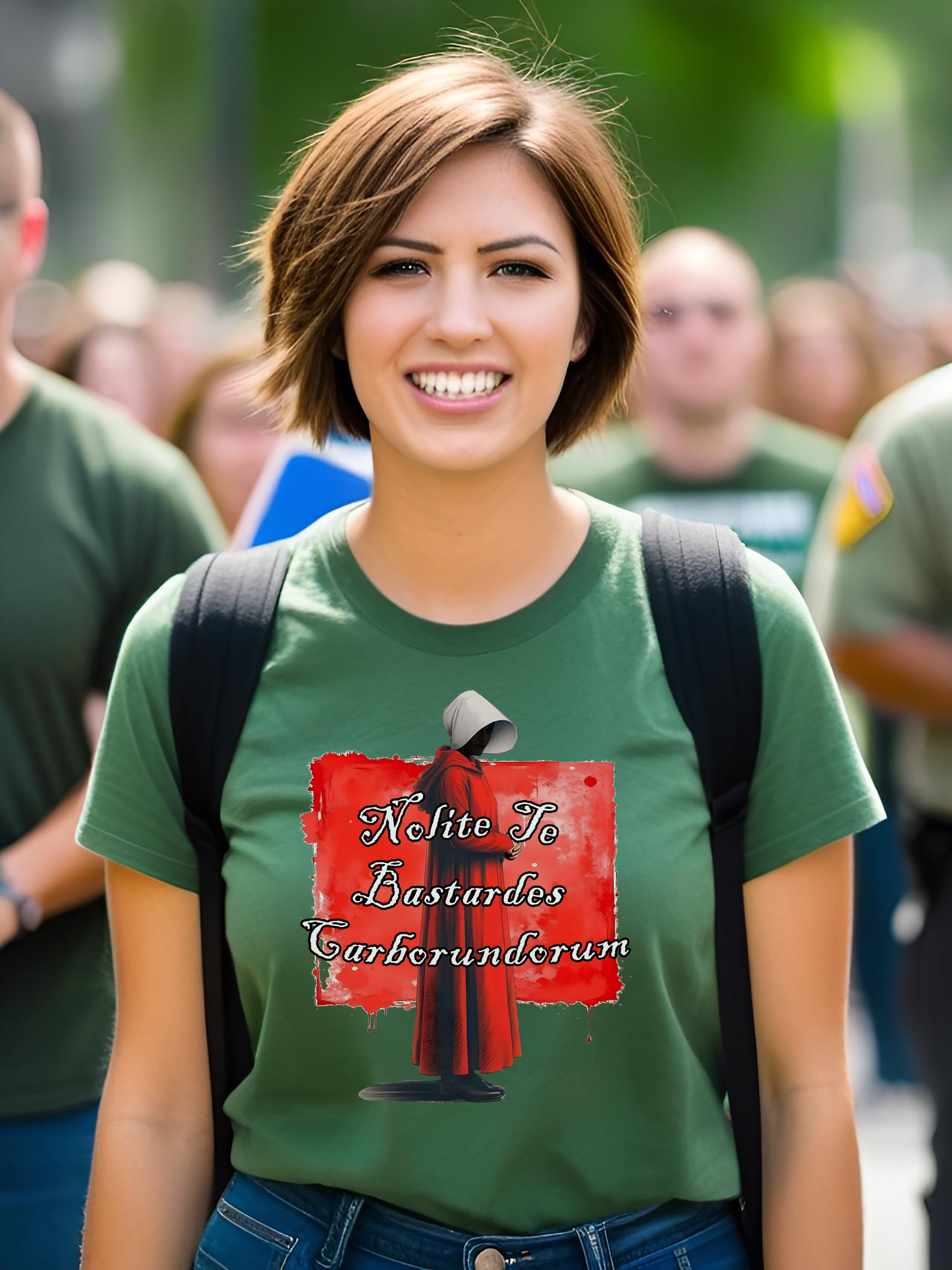 Handmaid’s Tale Inspired T‑Shirt – "Nolite To Bastardes Carburundurim" Graphic Tee