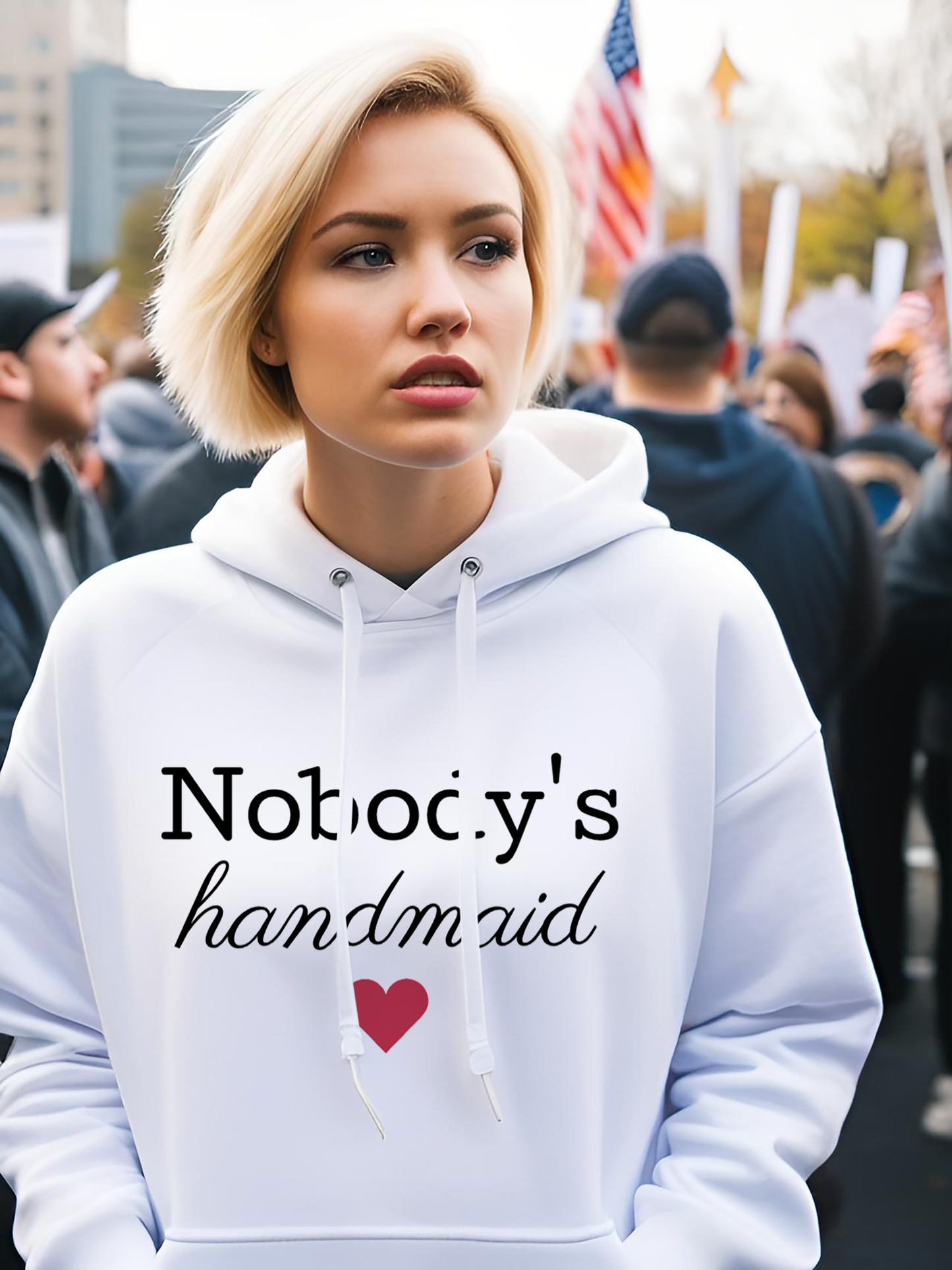 'Nobody's Handmaid' Feminist Handmaid's Tale Inspired Graphic Hoodie - Nolite Te Bastardes Conumdorum Tee
