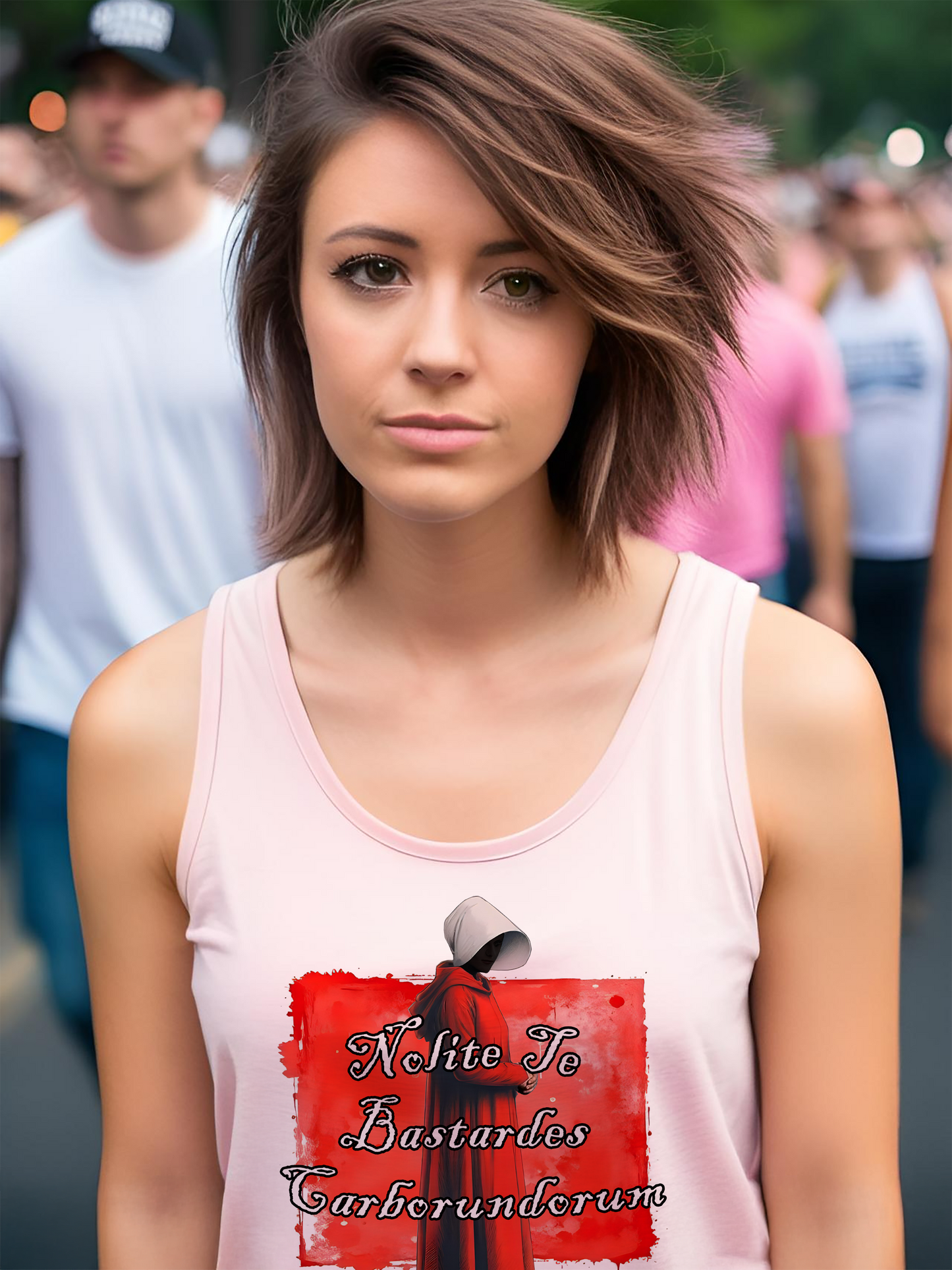 Handmaid Quote Tank Top — "Nolite Te Bastardes Carborundorum" Graphic