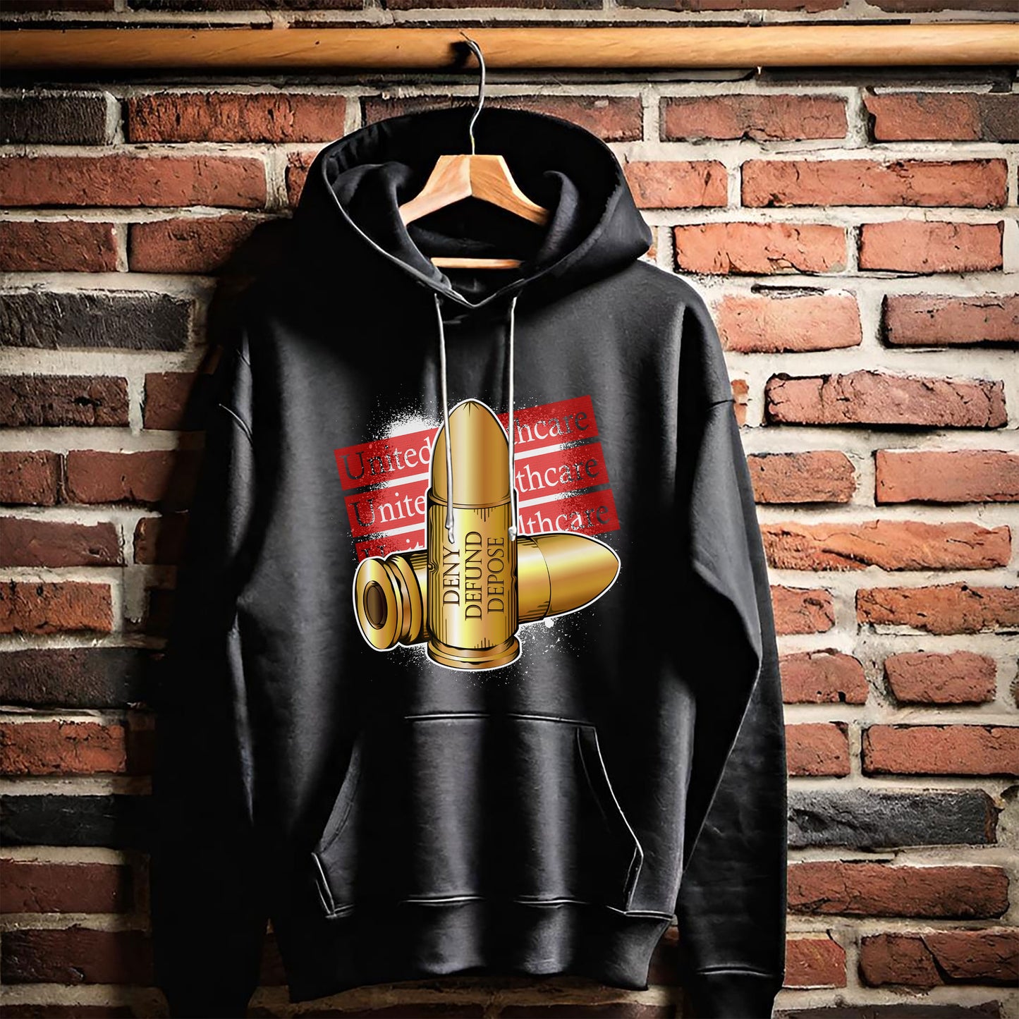 Deny, Defund, and Depose Hoodie, Healthcare Reform Activist Sweatshirt, Broken Insurance System Protest Apparel, Social Justice Pullover,