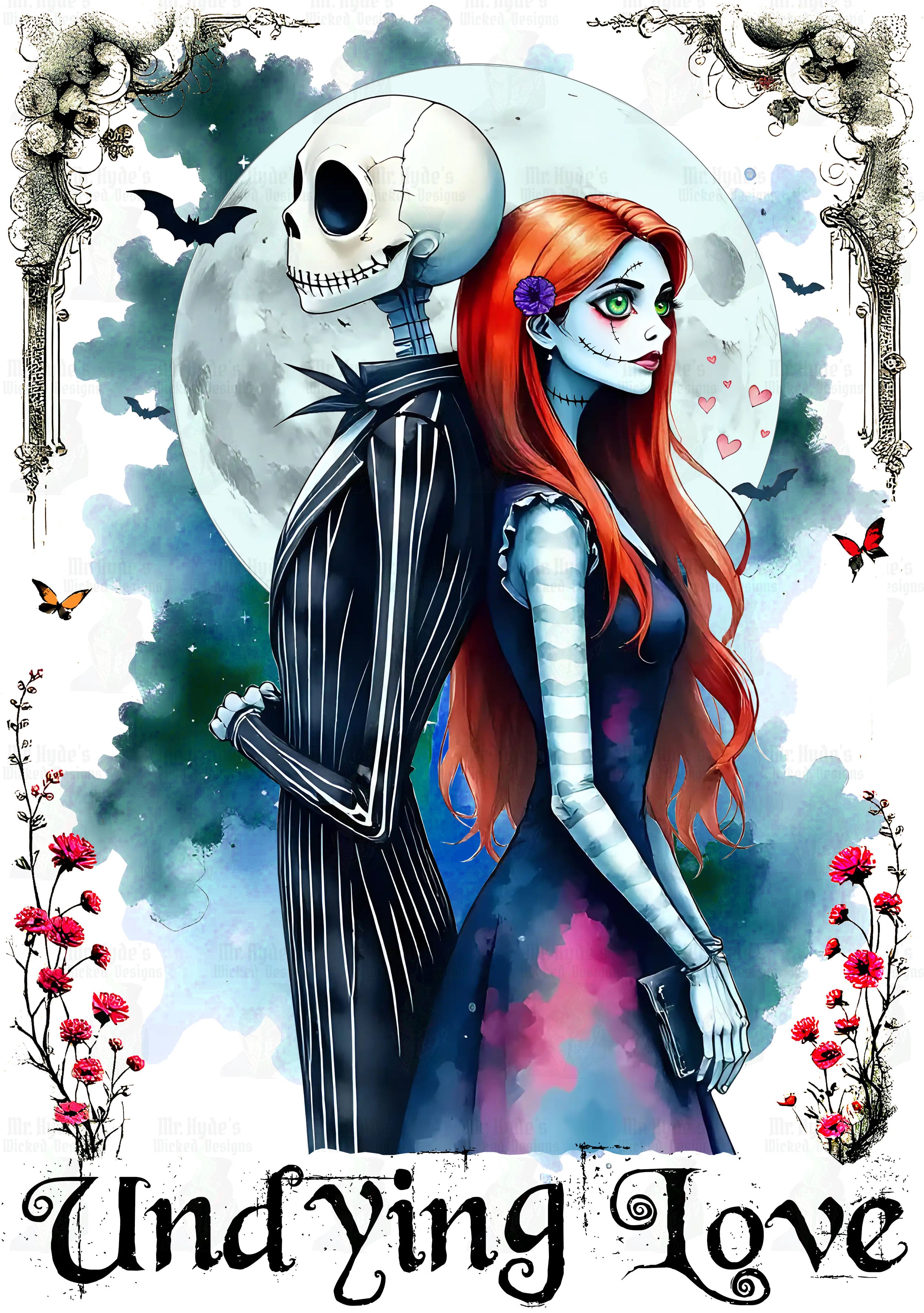 Jack and Sally Undying Love Unisex Pullover Hoodie Sweatshirt