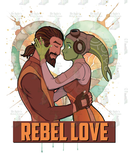 Star Wars Rebel Love Racerback Tank Top, Kanan and Hera Tribute Shirt, SW Rebels Fan Gift, Custom Anniversary Design, Comic Con Shirt