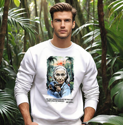 Jane Goodall Inspired Crewneck Sweatshirt, Unisex Sweatshirt, Eco-Friendly Apparel, Gift for Animal Lovers, Inspirational Quote [...]