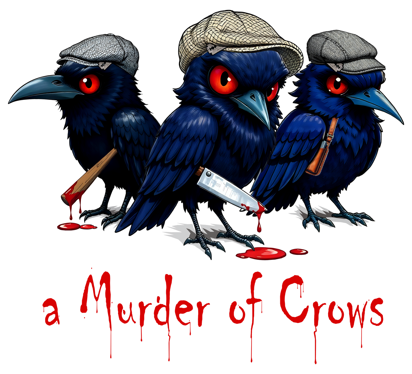 Murder of Crows Unisex Hoodie, Halloween Goth Sweatshirt, Cool Edgy Hooded Jumper, Unique Quirky Jacket, Dark Humor Apparel