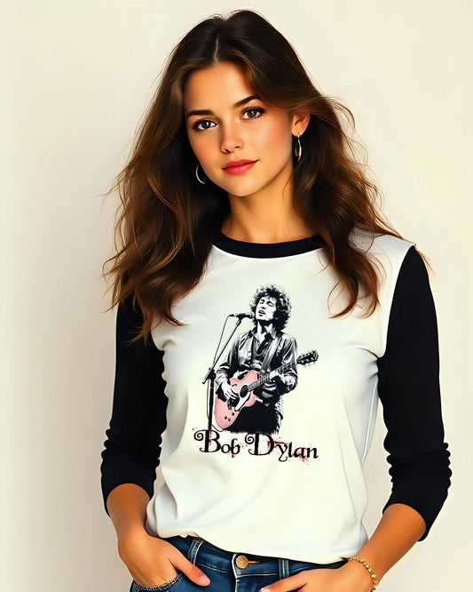 Bob Dylan Unisex Raglan Shirt - Retro Music Tee, Gift for Music Lovers, Concert Outfit, Vintage Style, Rock and Roll Apparel