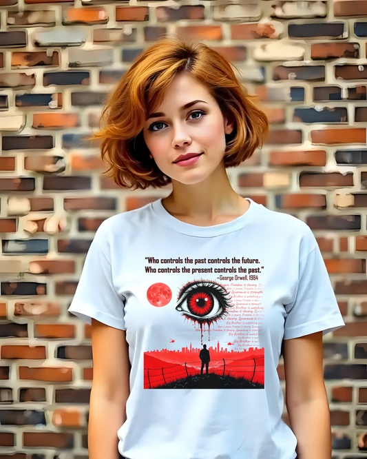 George Orwell 1984 Unisex Tee, Book Lover Gift, Quote T-Shirt, Classic Literature Shirt, Orwell Fan Apparel, Cotton Tshirt for Reader