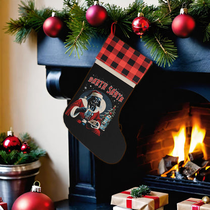 Darth Santa Christmas Stocking, Star Wars Parody Gift, Blue Milk and Cookies, Christmas Cozy, Dank Farrik Holiday Decor