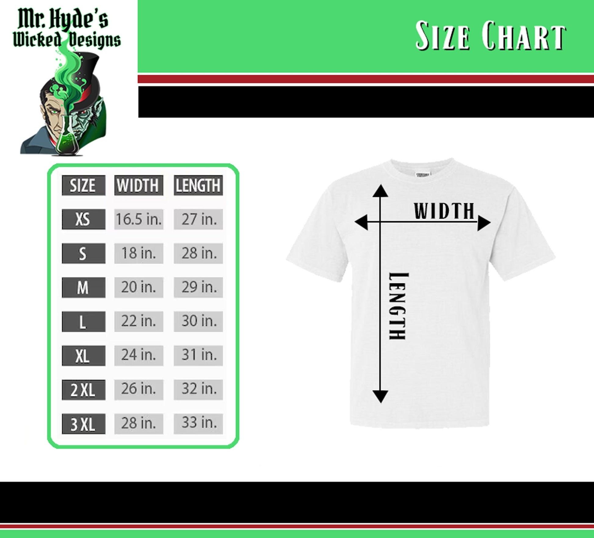 Check out our size chart to find your ideal size.