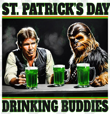 St Patrick&#39;s Day is right around the corner and you are going to want to be ready with your Star Wars Holiday T-shirt, Drinking Buddies. This St. Patricks Day t-shirt makes a perfect gift for the Drinking Buddy in your life. Gets yours today.