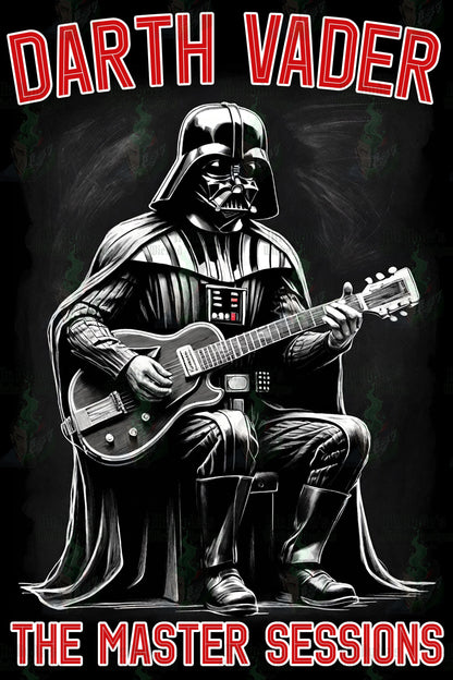 Darth Vader the Master Sessions is dedicated to Darth Vader&#39;s wasted years when he started playing guitar formed his own band and cut a couple of albums. Buy this awesome Star Wars t-shirt that captures the essence of Vader as a rock guitarist.