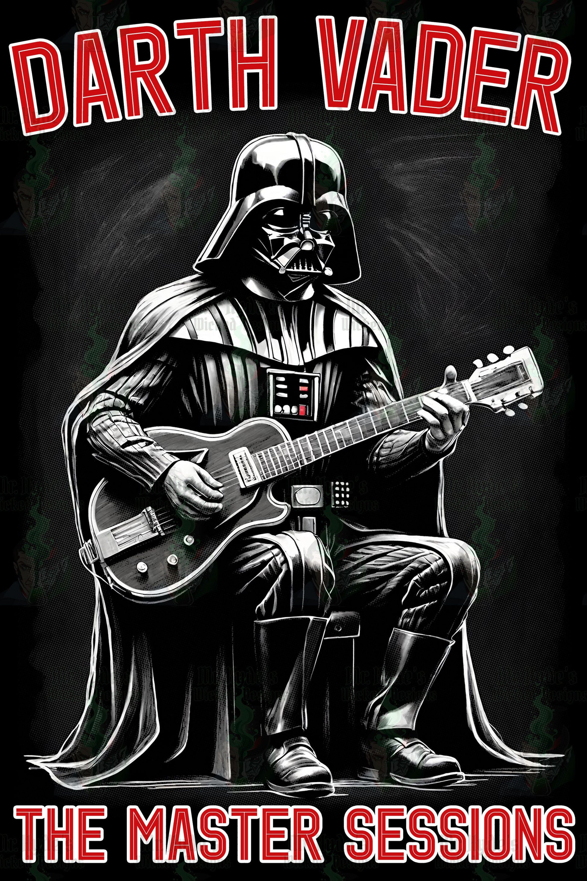 Darth Vader the Master Sessions is dedicated to Darth Vaders wasted years when he started playing guitar formed his own band and cut a couple of albums. Buy this awesome Star Wars sweatshirt that captures the essence of Vader as a rock guitarist.