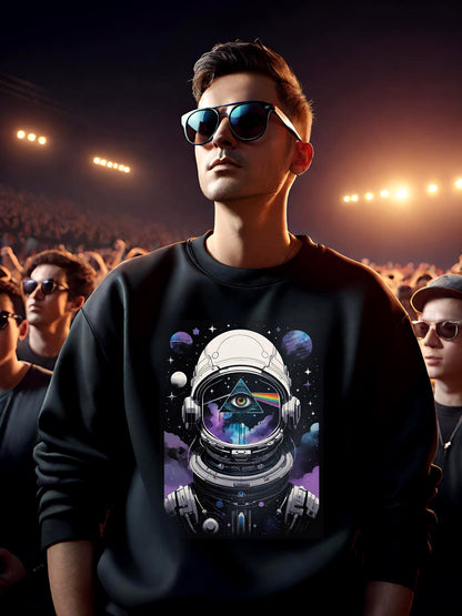 If you are a fan of Pink Floyd the way I am, you are going to love this truly cosmic take on the Dark side of the moon. This stunning Pink Floyd Unisex Hoodie featuring a spaceman in a purple, black, blue and white motif.