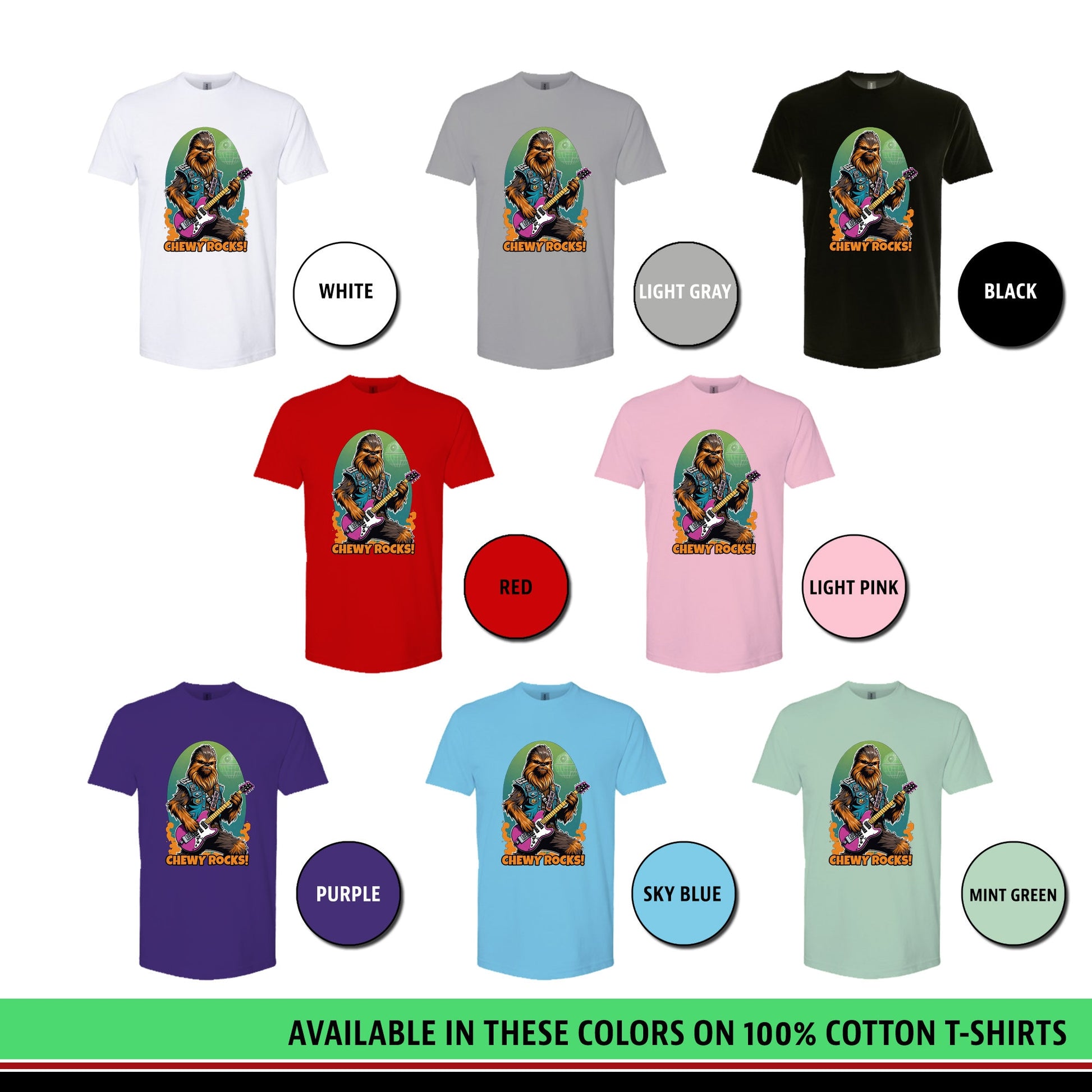 See what your t-shirt will look like on each color. If you would like a color you do not see hear let us know in the personalization section. If we can accommodate you we will. We would love to build you the perfect shirt just for you?